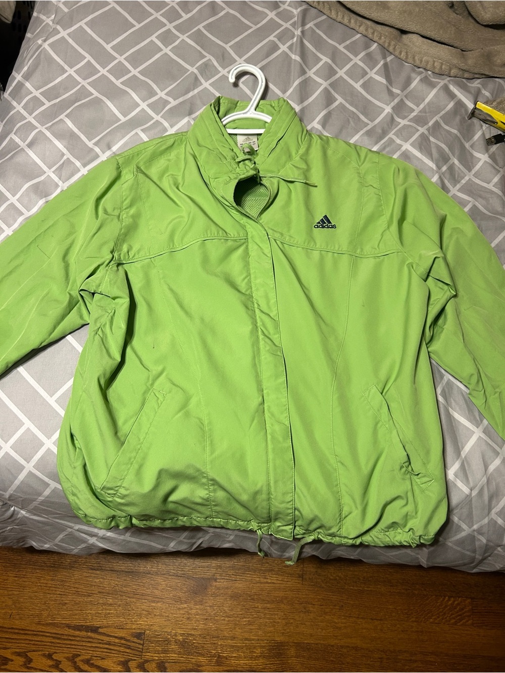 adidas Men's Bright Lime Green Performance Jacket